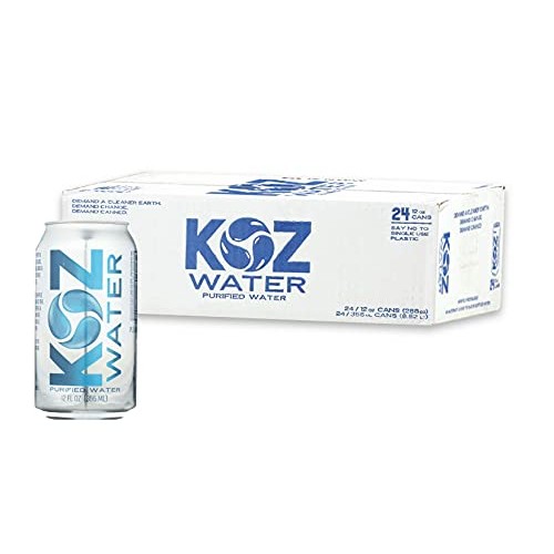 Koz Water 24-Pack 12 Oz Canned Purified Water