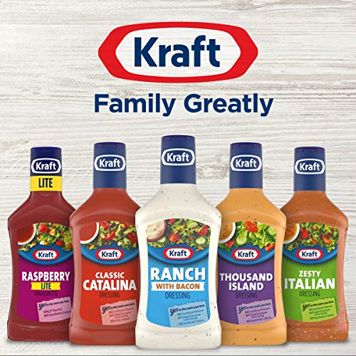 Kraft Ranch With Bacon Salad Dressing 16 Fl Oz Bottles, Pack Of 6