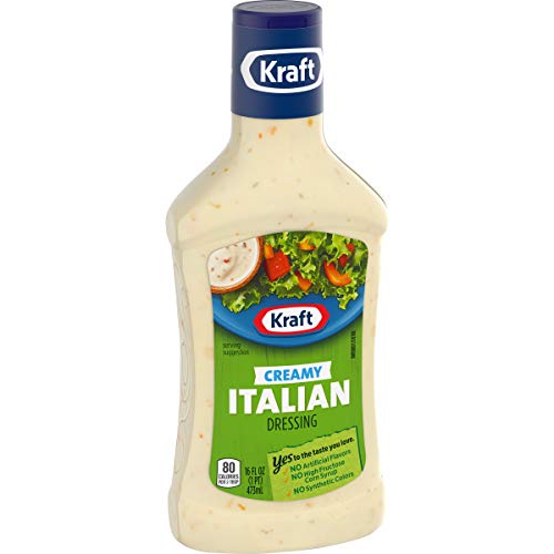 Kraft Creamy Italian Salad Dressing 16 Fl Oz Bottles, Pack Of 6