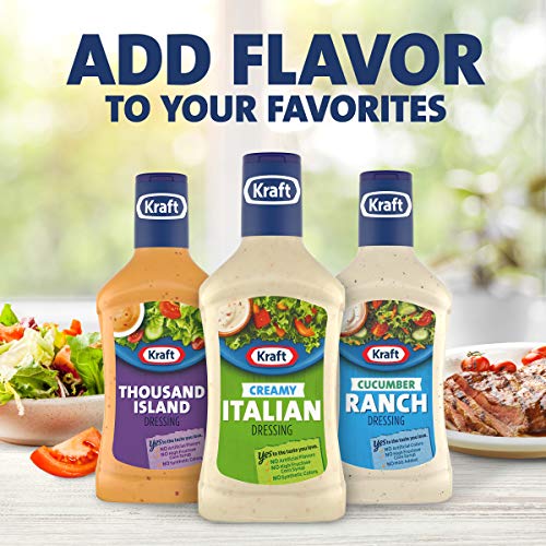 Kraft Creamy Italian Salad Dressing 16 Fl Oz Bottles, Pack Of 6