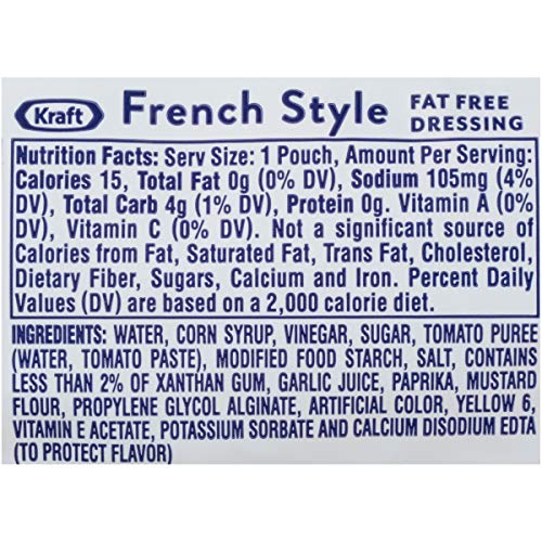 Kraft Fat Free French Salad Dressing Single Serve Packet 0.44 O