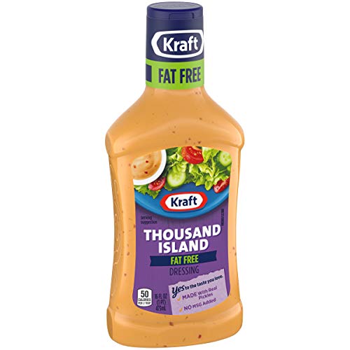 Kraft Thousand Island Fat Free Salad Dressing 16 Fl Oz Bottles,