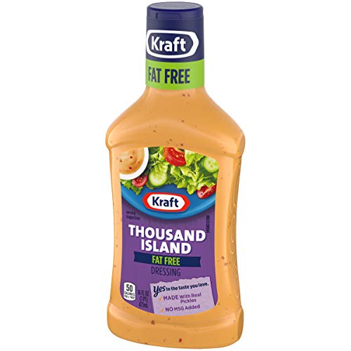 Kraft Thousand Island Fat Free Salad Dressing 16 Fl Oz Bottles,