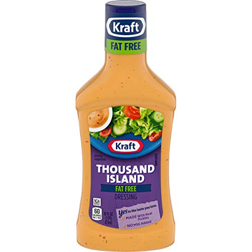 Kraft Thousand Island Fat Free Salad Dressing 16 Fl Oz Bottles,