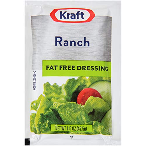 Kraft Ranch Salad Dressing Fat Free 1.5 Oz Packets, Pack Of 60