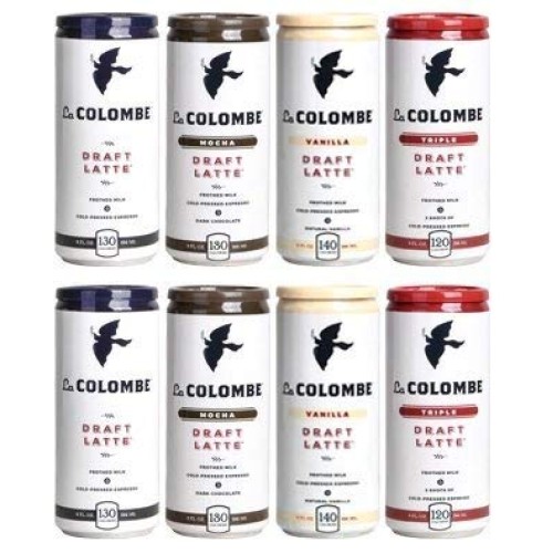 Lacolombe La Colombe Draft Latte 9Oz 4 Flavor Mix Pack Of 8