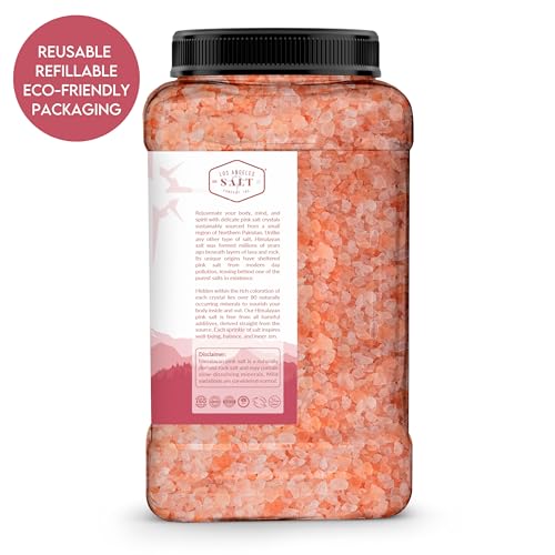 LA SALT CO Kashmir 5 Lbs Pink Himalayan Salt Bulk Jar, Coarse | ...