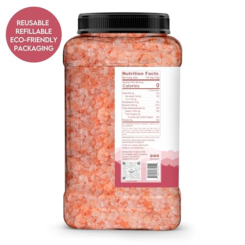 LA SALT CO Kashmir 5 Lbs Pink Himalayan Salt Bulk Jar, Coarse | ...