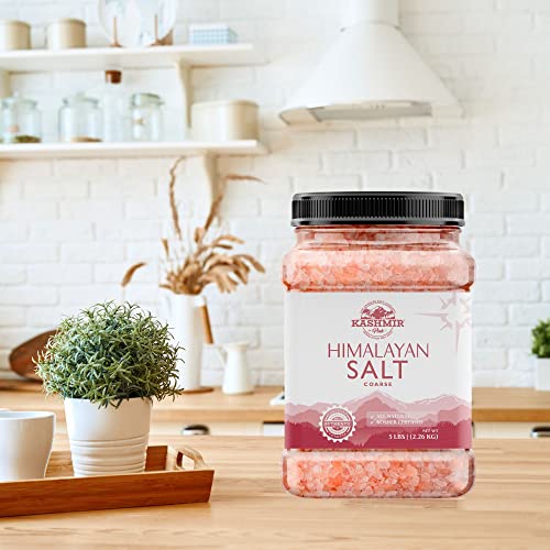 LA SALT CO Kashmir 5 Lbs Pink Himalayan Salt Bulk Jar, Coarse | ...