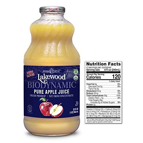 Lakewood Organic Biodynamic Juice, Pure Apple, 192 Fl Oz Pack o...