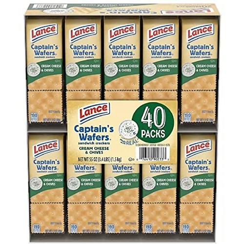 Lance Captains Wafers, Cream Cheese and Chives 40 pk.