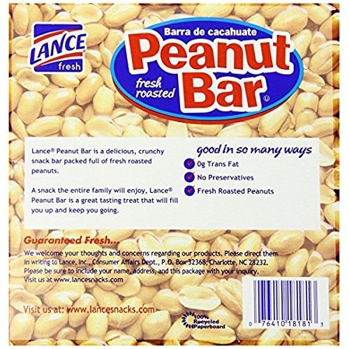 Lance Peanut Individually Wrapped Bars - Pack Of 24