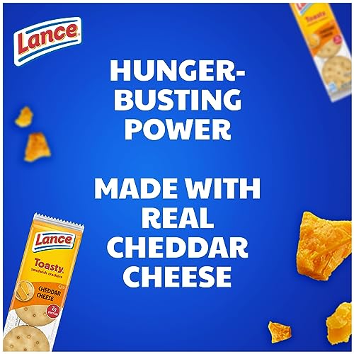 Lance Sandwich Crackers, Toasty Cheddar, 8 Individually Wrapped ...