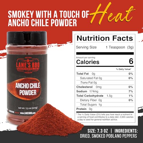 Lanes Ancho Chile Powder Spice - Premium All Natural Ancho Powd...