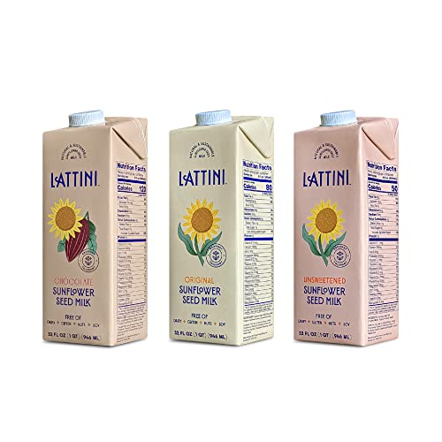 Lattini Variety Pack Non-Dairy Sunflower Milk | Plant-Based, Veg...