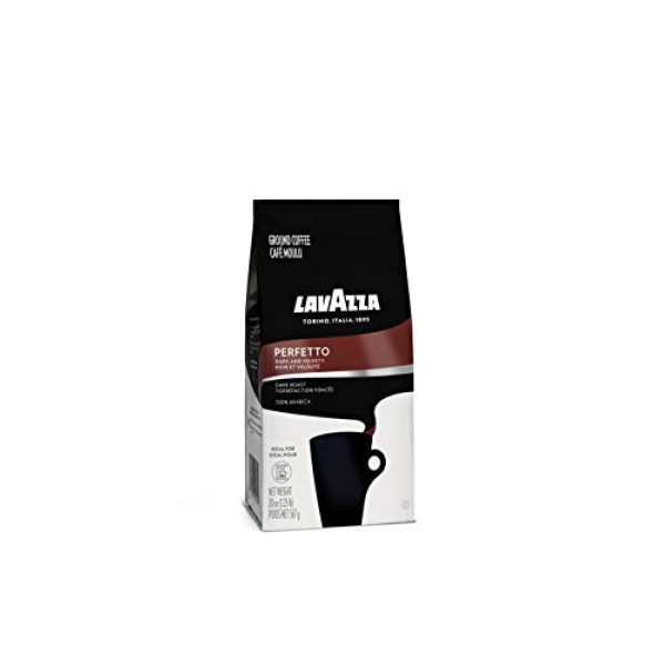 Lavazza Perfetto Ground Coffee Blend, Dark Roast, 20 Ounce