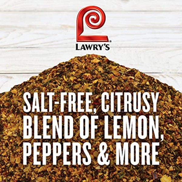 Lawry's Salt Free Lemon & Pepper Seasoning - 19 oz jar