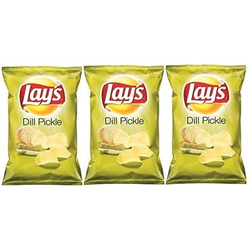 Lays Dill Pickle Potato Chips 7.75Oz Bag Pack Of 3 By Lays