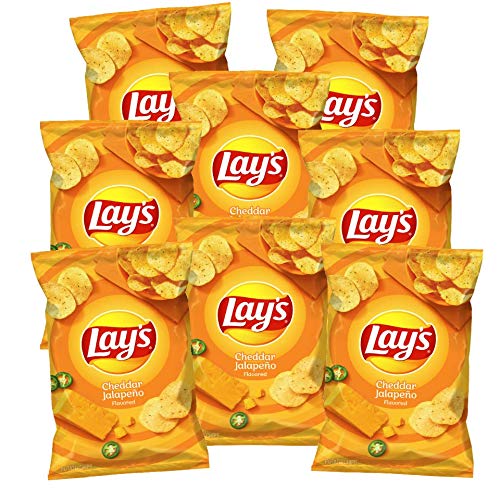 Lays Cheddar Jalapeno, 1.5 Ounce Pack Of 8