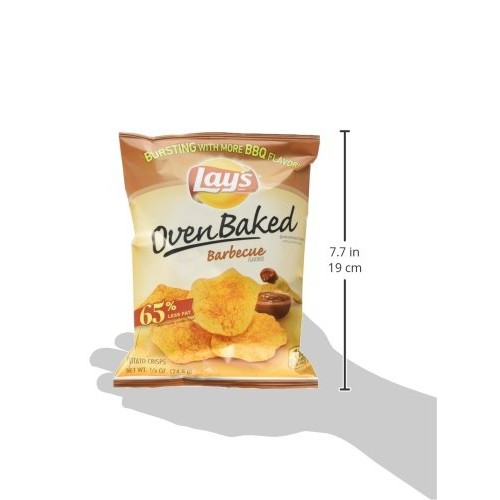 Lays Oven Baked Barbecue Flavord Potato Crisps, 0.875 Ounce Pa