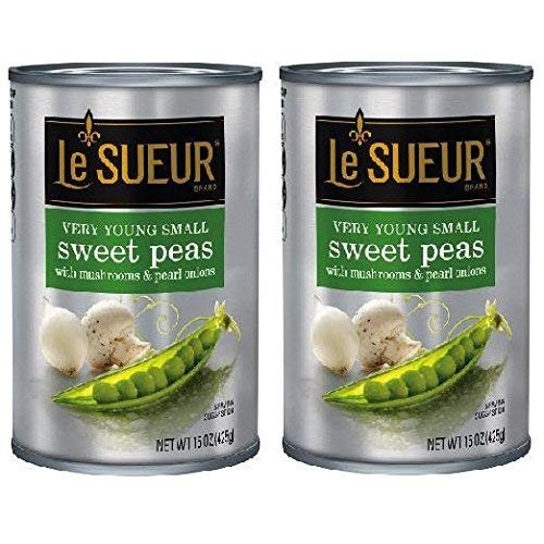 Le Sueur Young Small Peas With Mushrooms &Amp; Pearl Onions 2 Pack