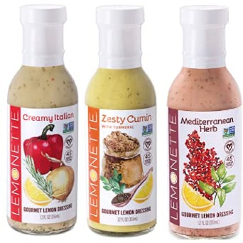 Lemonette Dressings Salad Dressing &Amp; Marinade Harvest Variety 3