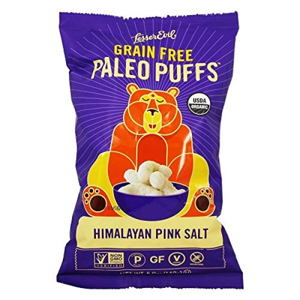 lesser evil paleo puffs himalayan pink salt