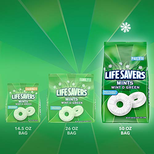 Life Savers Mints Wint-O-Green Hard Candy 50-Ounce Party Size Ba