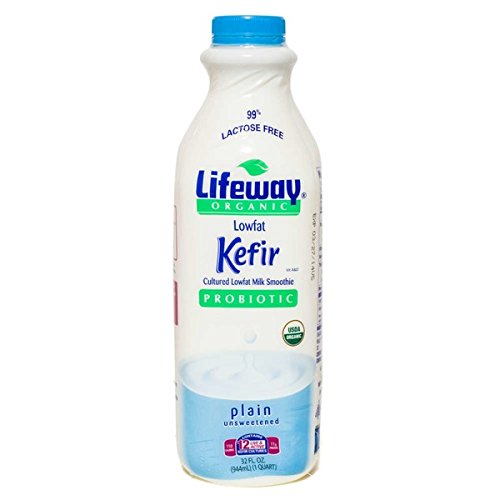 Lifeway Organic Lowfat Kefir, Plain, 32 Ounce Pack Of 06