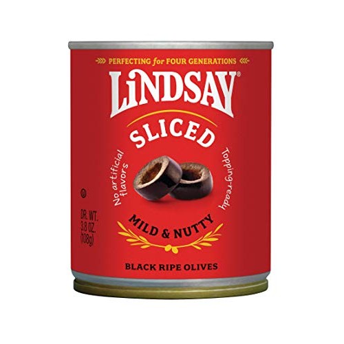 Lindsay Sliced Black Ripe Olives, 3.8 Ounce Pack Of 12