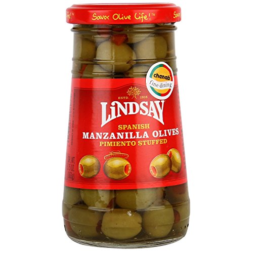 Lindsay Spanish Manzanilla Olives, Pimiento Stuffed 5.75 Oz Pac