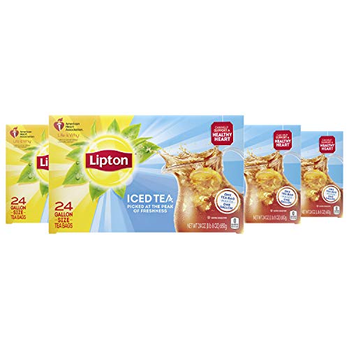 Lipton Black Unsweetened Iced Tea Bags Made With Tea Leaves Sour