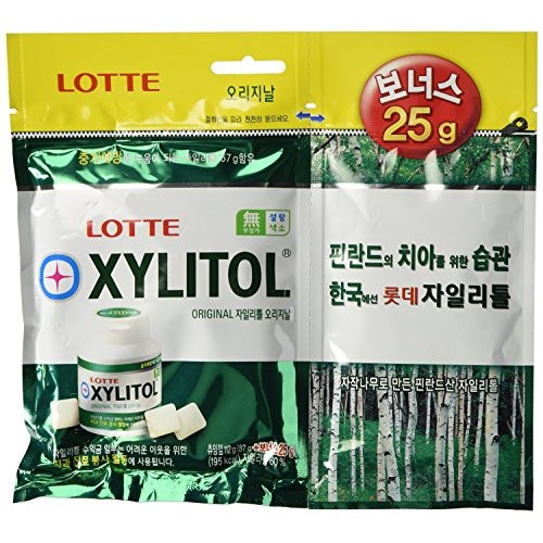 Lotte Xylitol Applemint Chewing Gum 4.4Oz 112G 87G Plus Bonus 25G