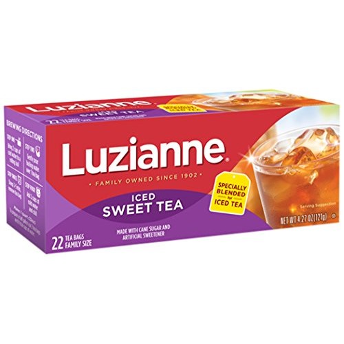 Luzianne Family Size Sweet Iced Tea 22 Count Box,Pack Of 6