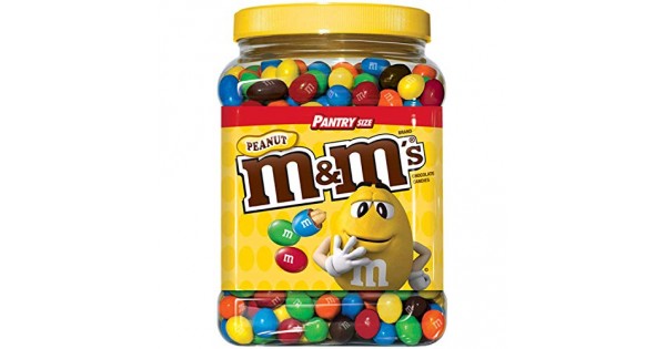 M&M'S Candies, Peanut Chocolate, 62 Ounce Jar, Pack