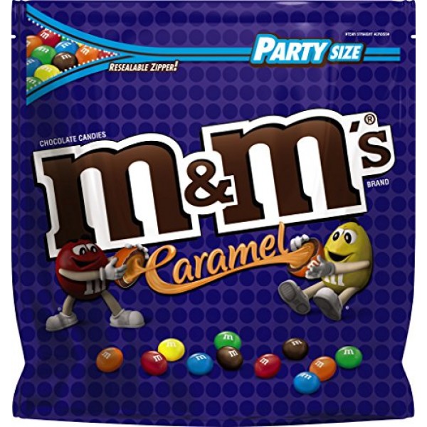 M&M's Party Size Candy Bag, Caramel Chocolate, 38