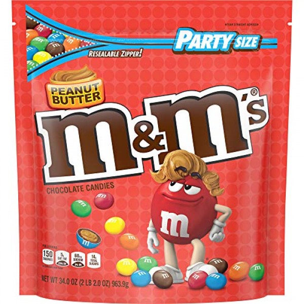  M&M's Peanut Butter Chocolate Fun Size Packs American Candy In  A Variety Of Fun Colors Bulk Party Mix 1.5 Lbs. (24 Oz) : Grocery & Gourmet  Food