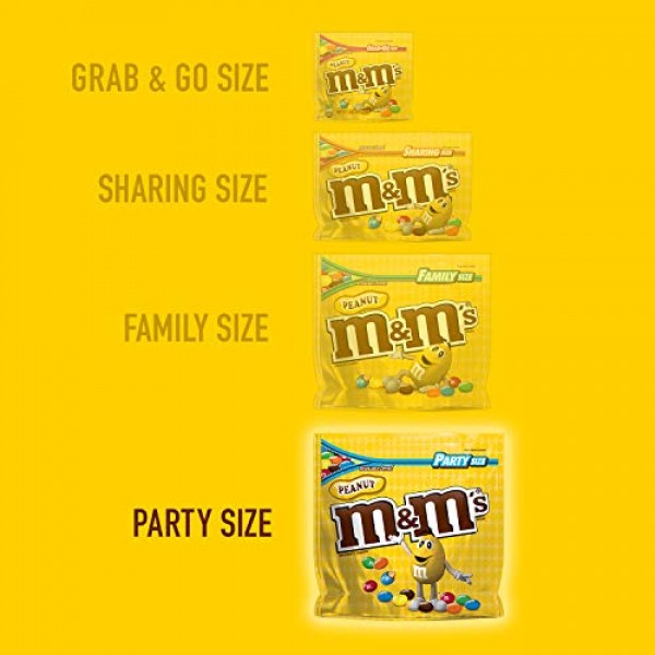 M&M'S Peanut Chocolate Candy, 38-Ounce Party Size