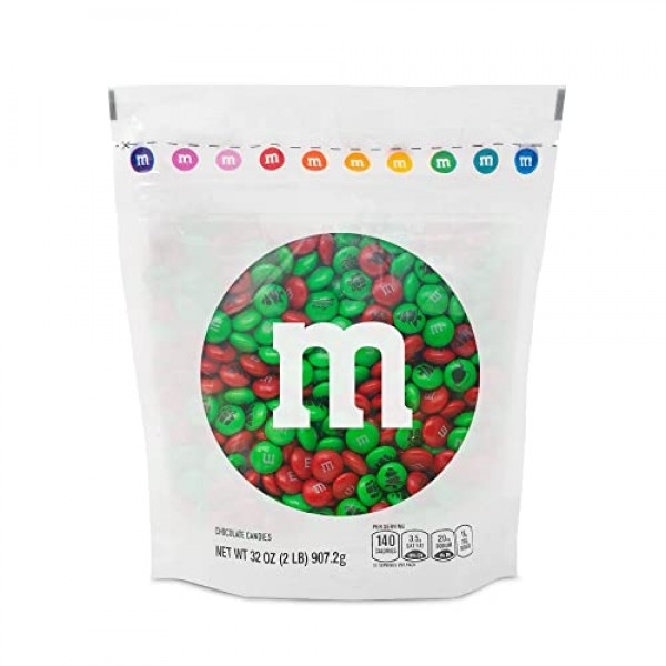My M&M's Party Size Christmas Milk Chocolate Candy, Green & Red for Cookie Decor