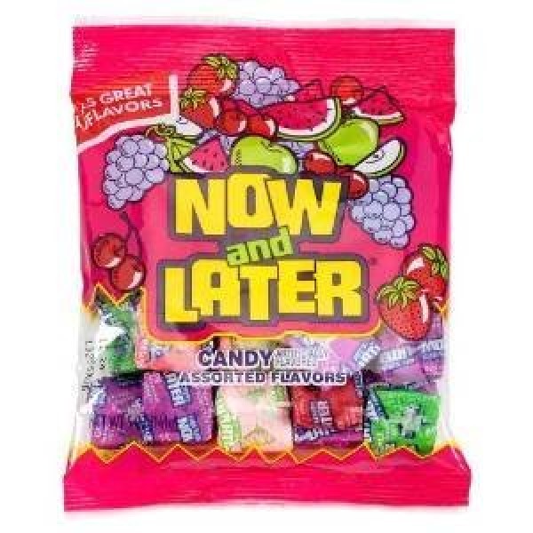 Now And Later Candy Individually Wrapped Watermelon Cherry 3738