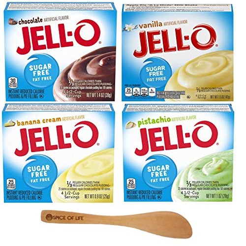 Jell-O Sugar Free Instant Pudding Variety, Chocolate, Vanilla, B