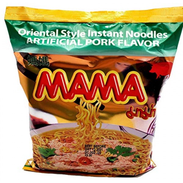 MAMA Noodles CHICKEN Flavor Instant Ramen Noodle, Hot & Spicy, Pack of 30