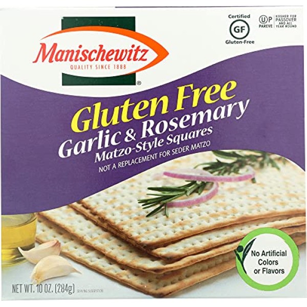 Manischewitz Gluten Free Garlic Rosemary Matzo-Style Squares,