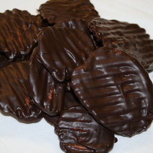 Chocolate Covered Potato Chips No-Melt Guarantee Dark Chocola