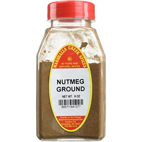 Nutmeg Ground Freshly Packed In Large Jars, Spices, Herbs, Seaso