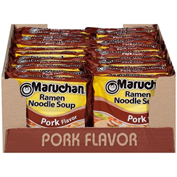 Maruchan Ramen Pork Flavor, 3.0 Oz, 24 Count