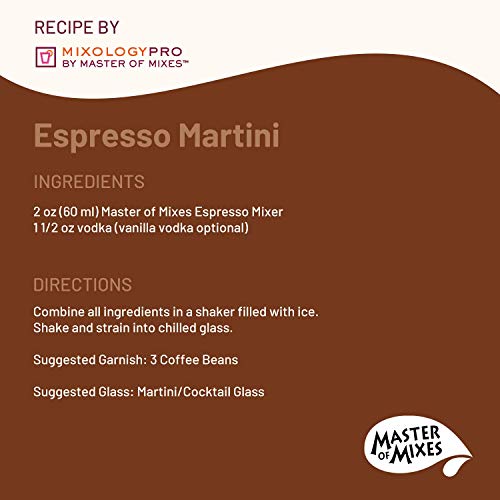 Master Of Mixes Espresso Drink Mix, Ready To Use, 1 Liter Bottle