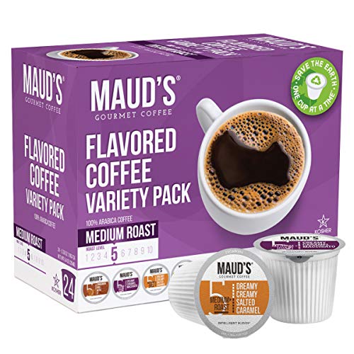 Mauds Flavored Coffee Sampler Variety Pack 6 Flavors, 24Ct. S