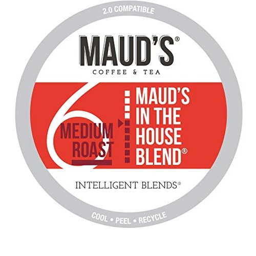 Mauds Medium Dark Roast Coffee In The House Blend, 100Ct. Rec