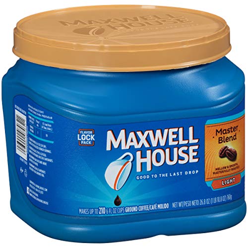 Maxwell House Master Blend Light Roast Ground Coffee 26.8 Oz Ca